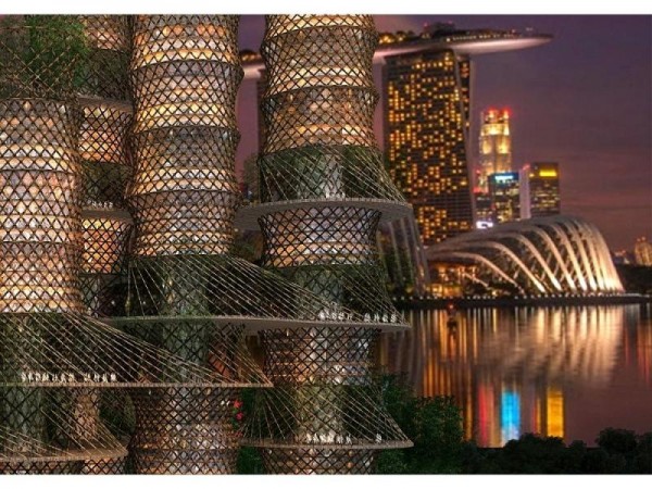 Rascacielos de bambú